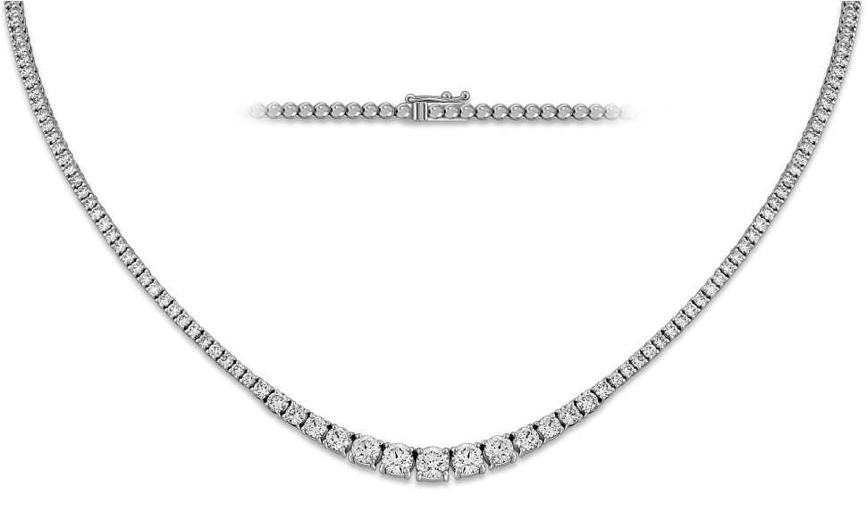 Колье из белого золота с бриллиантами (056191)