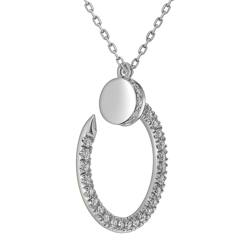 Колье из белого золота с бриллиантами (053833)