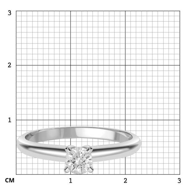 Помолвочное  кольцо из белого золота с бриллиантом (042936)