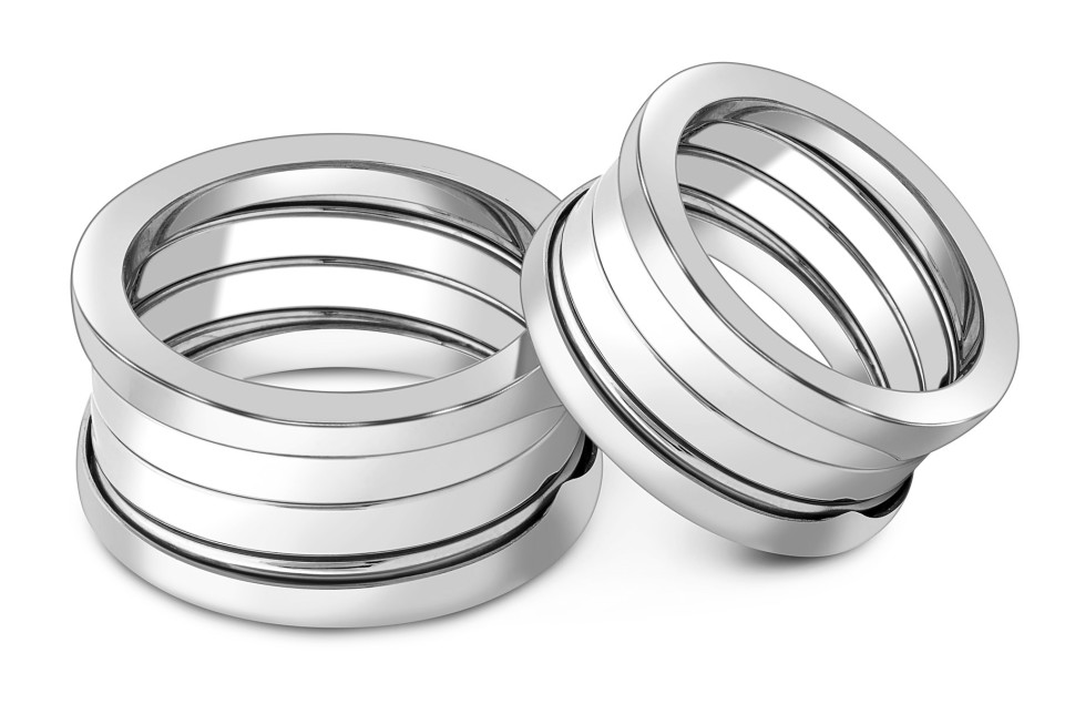 Обручальное кольцо из белого золота (040310)