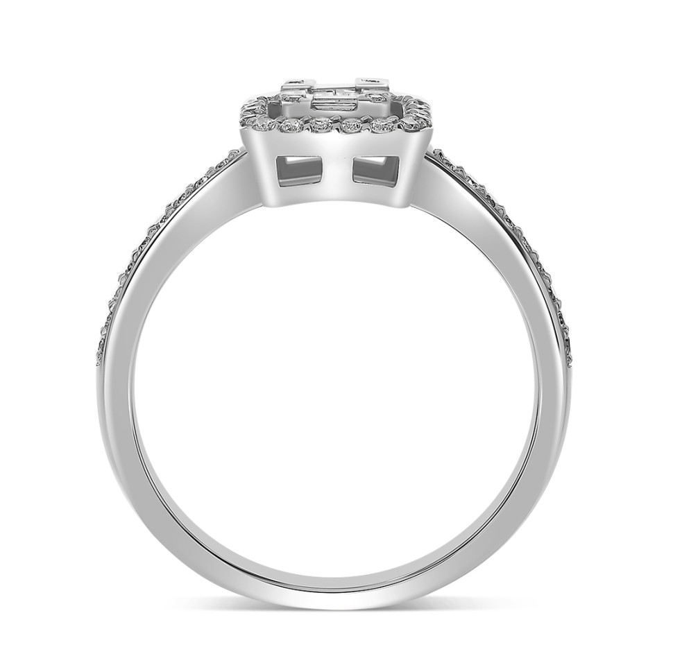 Кольцо из белого золота с бриллиантами (052672)