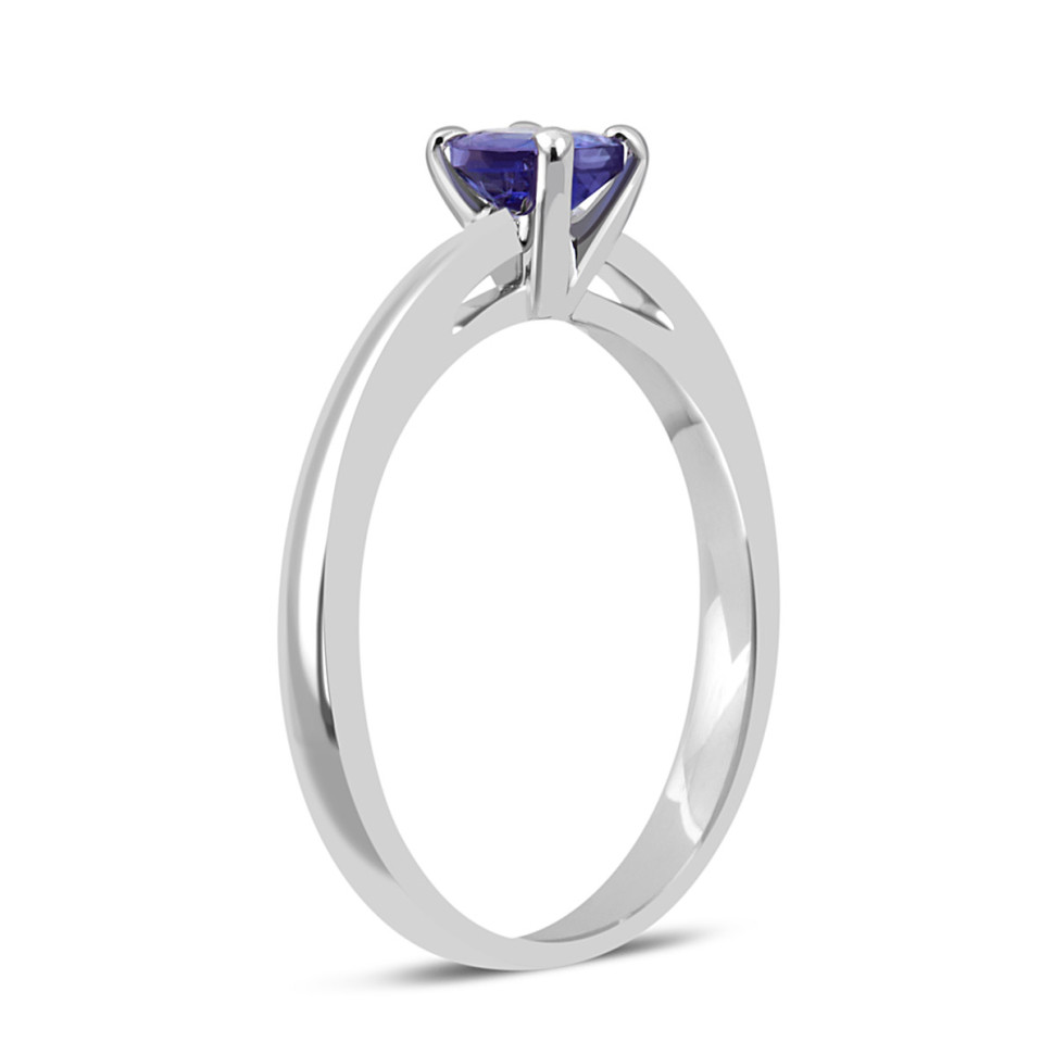 Помолвочное кольцо из белого золота с танзанитом (043166)