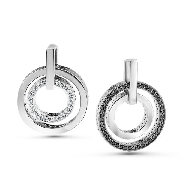 Кулон из белого золота с бриллиантами (060454)