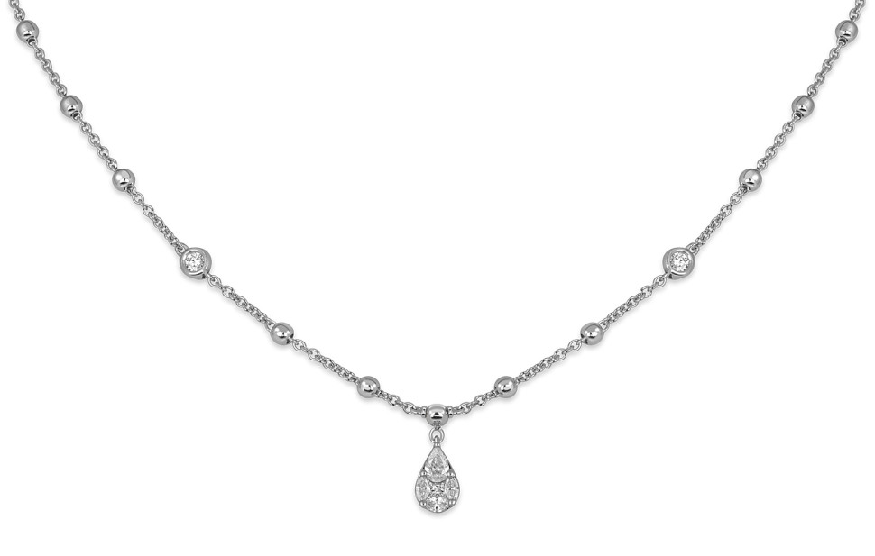 Колье из белого золота с бриллиантами 