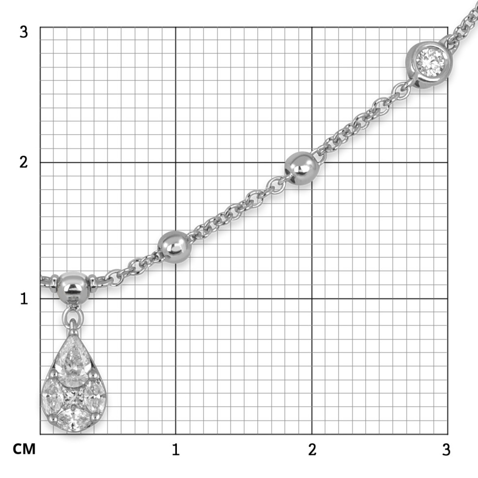 Колье из белого золота с бриллиантами 