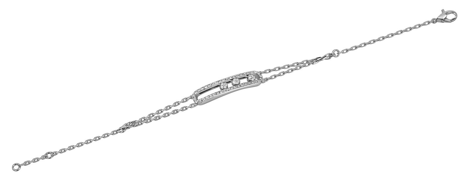 Браслет из белого золота с бриллиантами (059934)