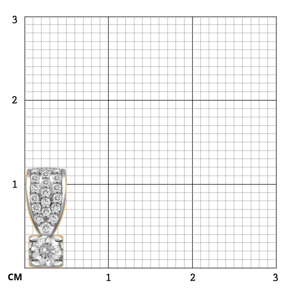 Кулон из комбинированного золота с бриллиантами (025696)