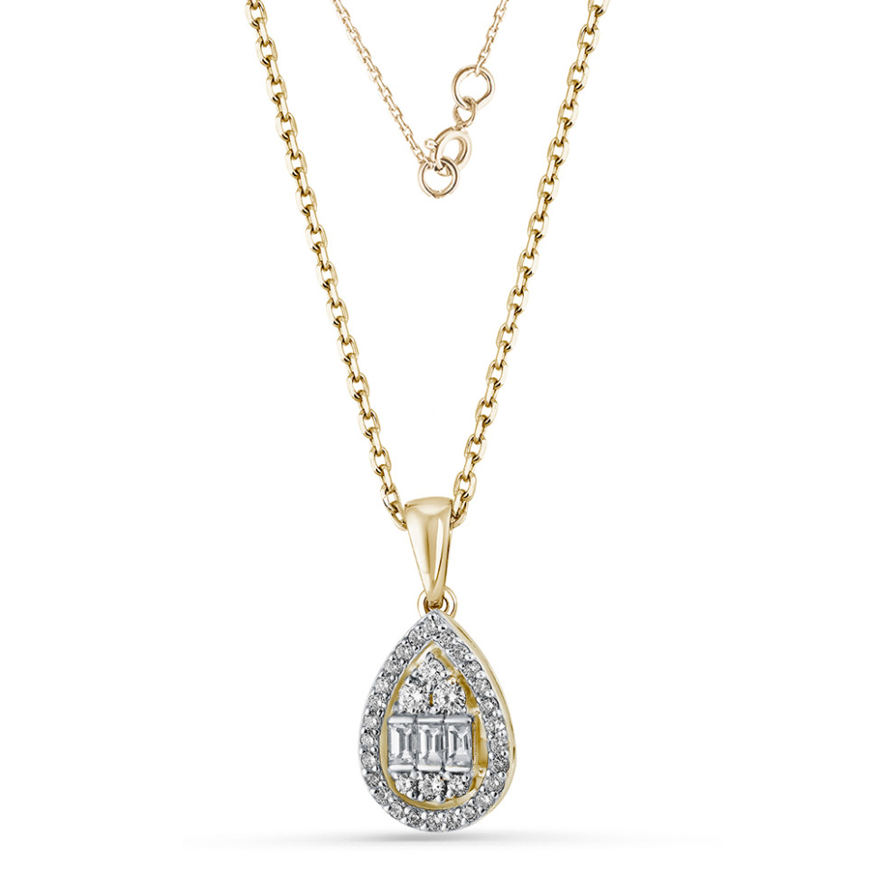 Колье из жёлтого золота с бриллиантами (060442)