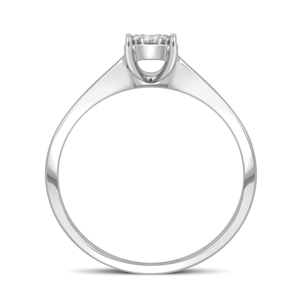 Кольцо из белого золота с бриллиантами (043942)