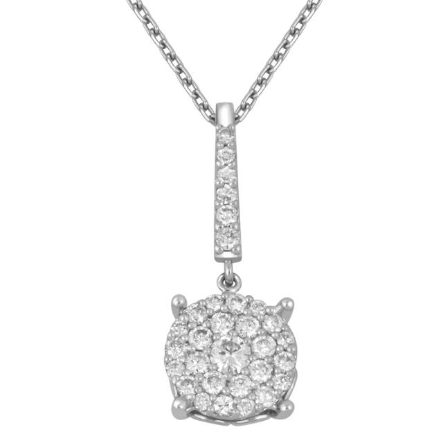 Колье из белого золота с бриллиантами (039382)