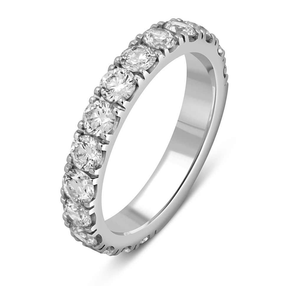 Кольцо из белого золота с бриллиантами 