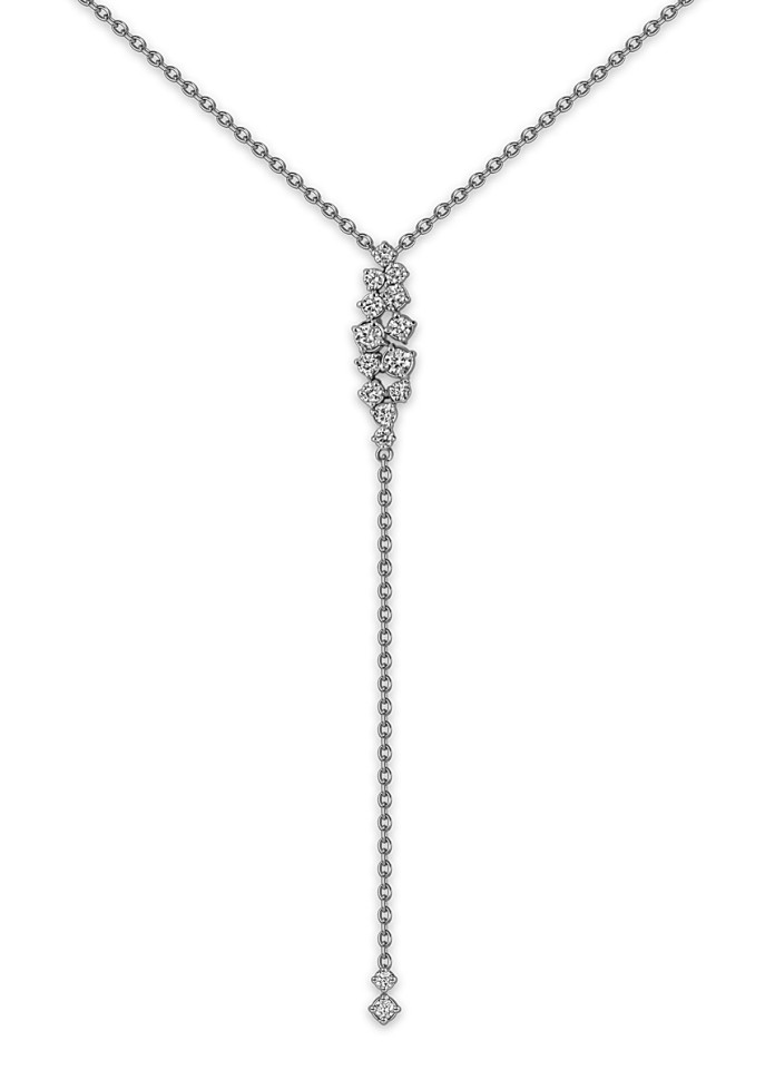 Колье из белого золота с бриллиантами (060255)