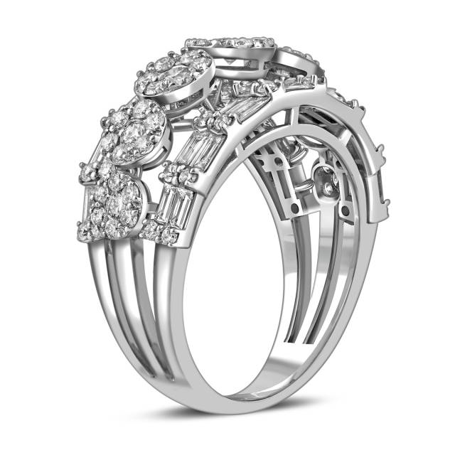 Кольцо из белого золота с бриллиантами (051587)