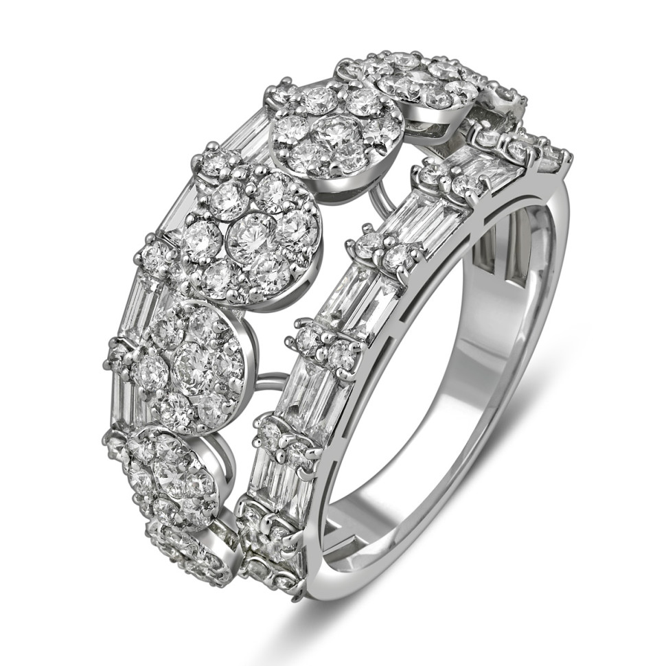 Кольцо из белого золота с бриллиантами (051587)