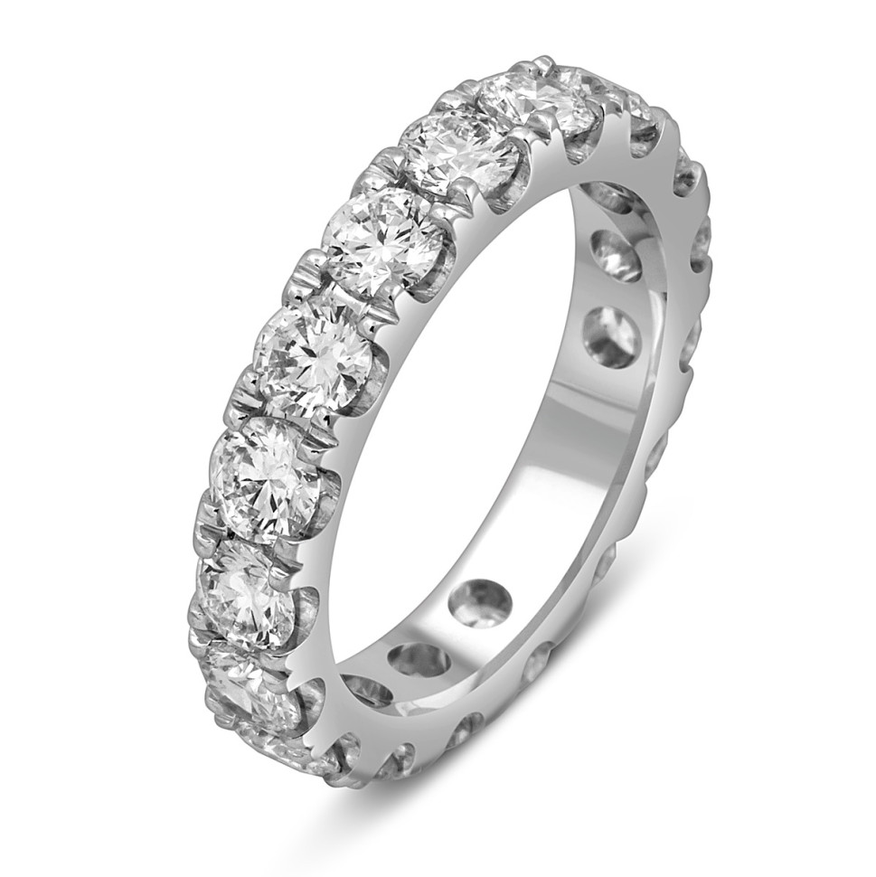 Кольцо из белого золота с бриллиантами 