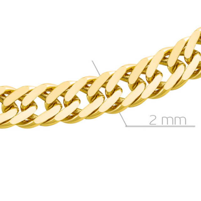 Цепь из жёлтого золота, плетение "Двойной ромб" (053172)