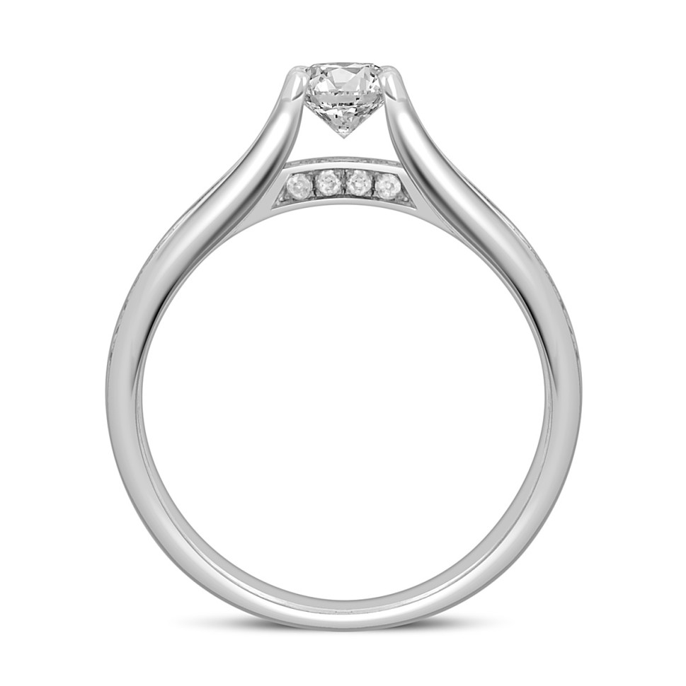 Помолвочное кольцо из белого золота с бриллиантами (049003)