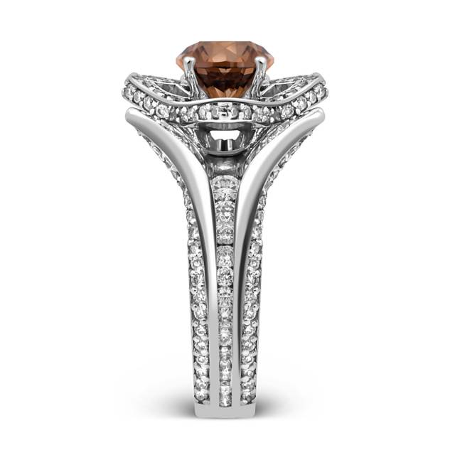 Кольцо из белого золота с бриллиантами (048173)