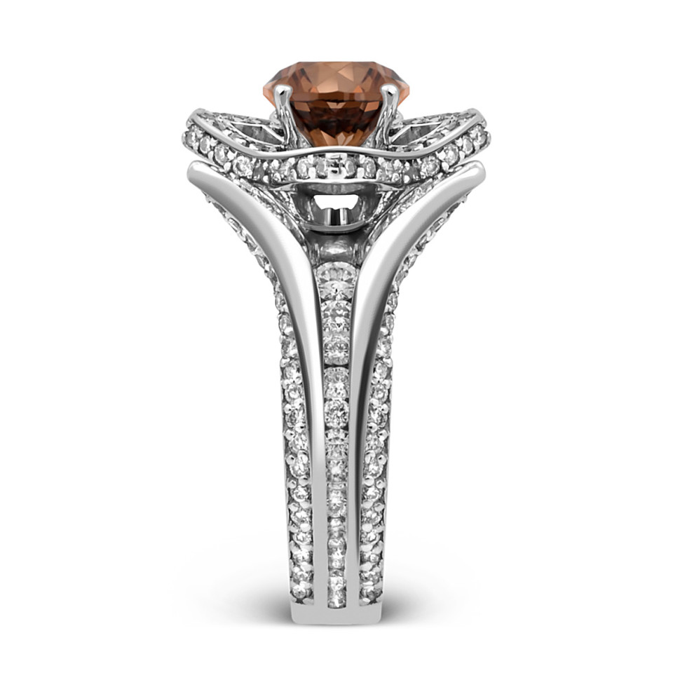 Кольцо из белого золота с бриллиантами (048173)