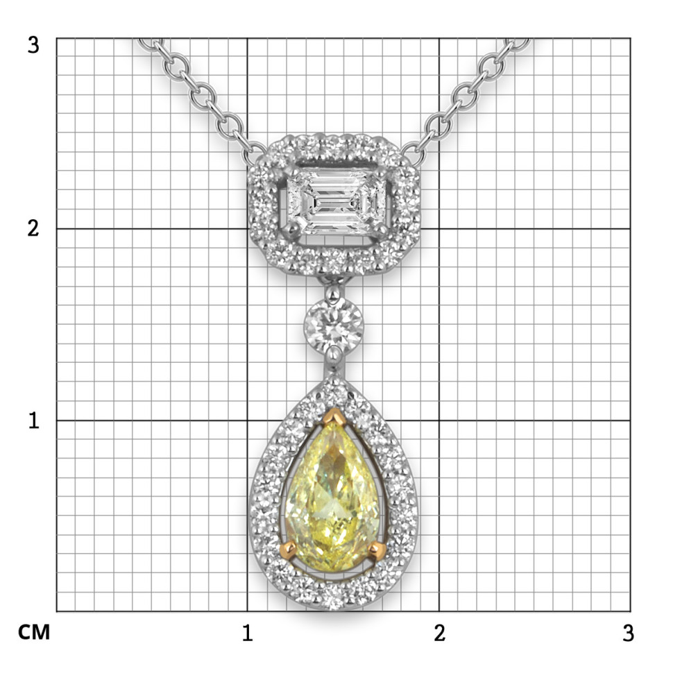 Колье из белого золота с бриллиантами  