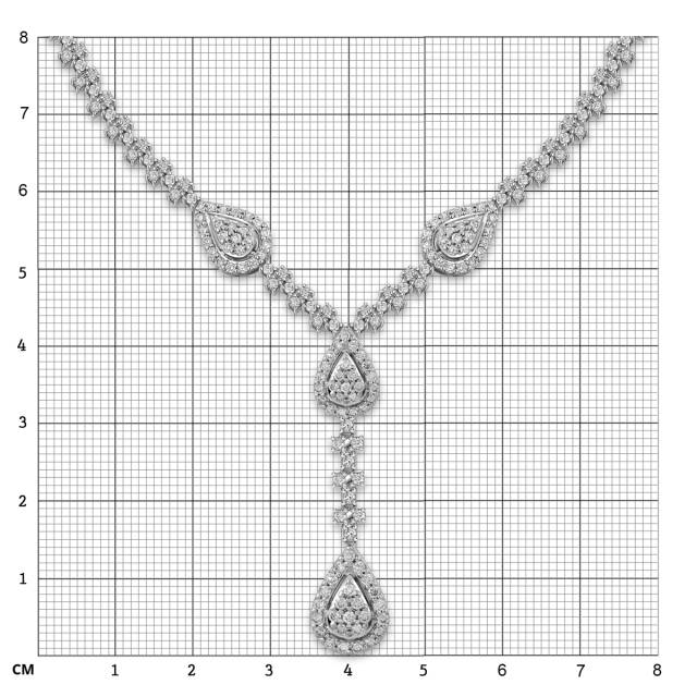 Колье из белого золота с бриллиантами (051931)