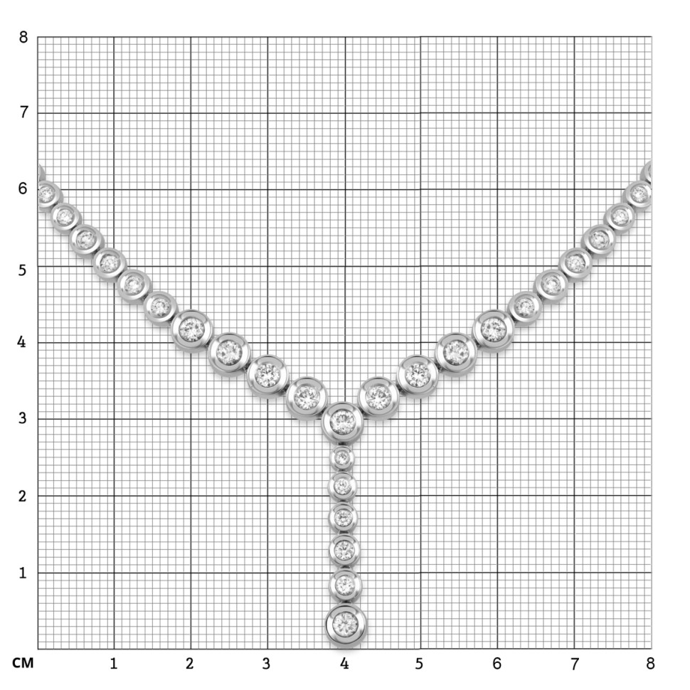 Колье из белого золота с бриллиантами (048429)