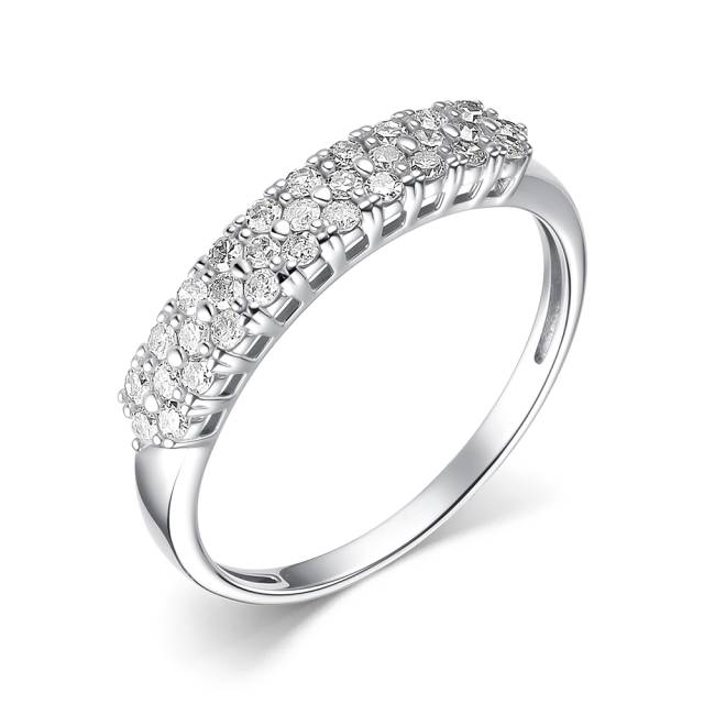 Кольцо из белого золота с бриллиантами  (060493)