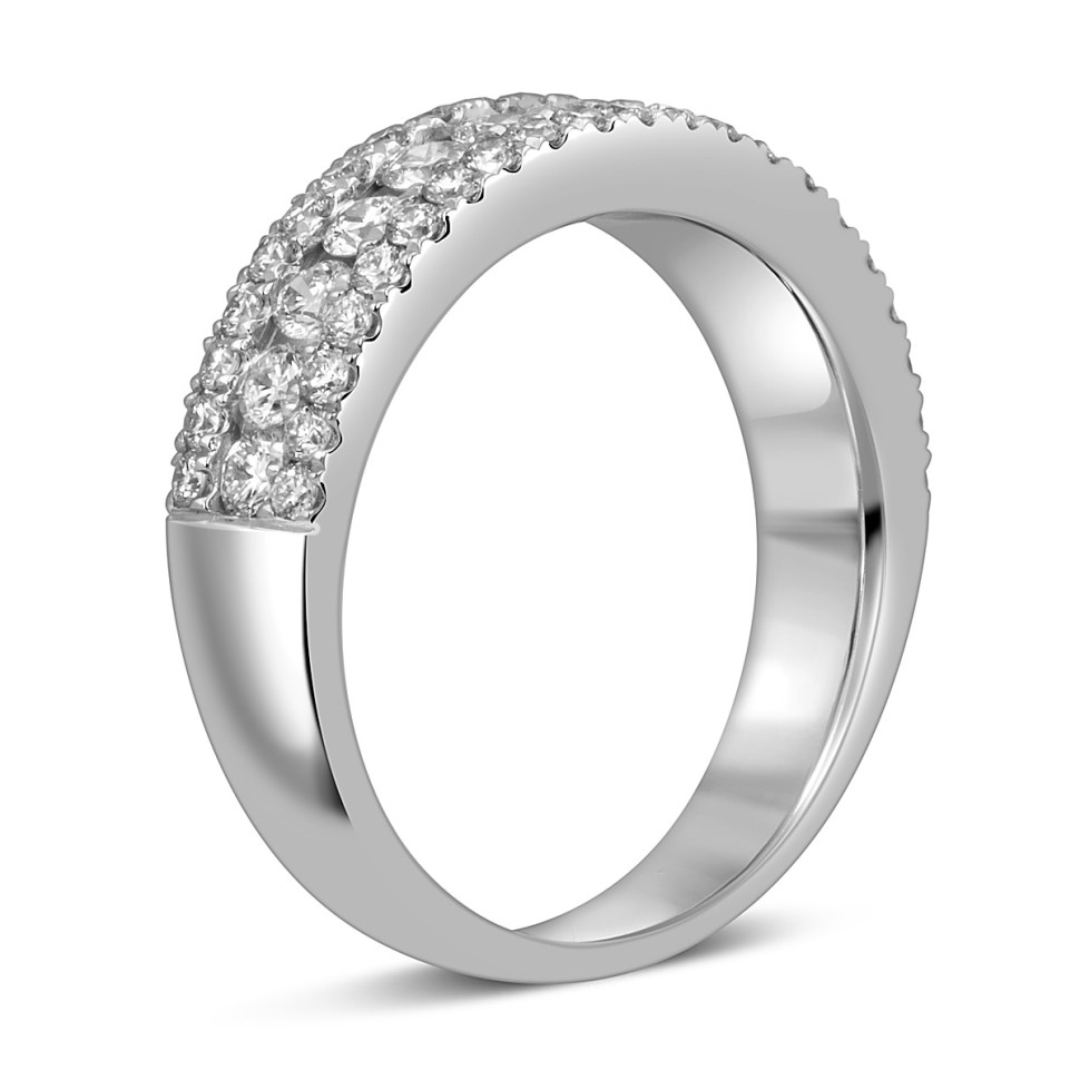 Кольцо из белого золота с бриллиантами 