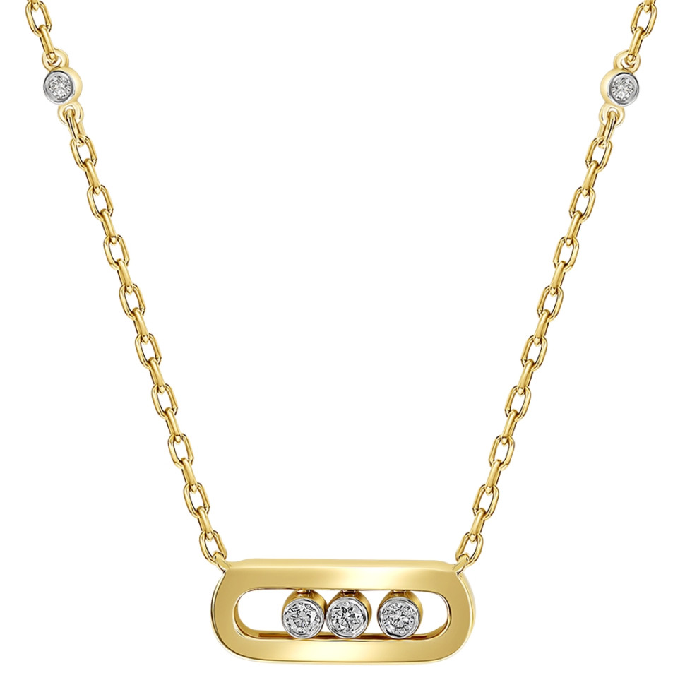 Колье из жёлтого золота с бриллиантами (061621)