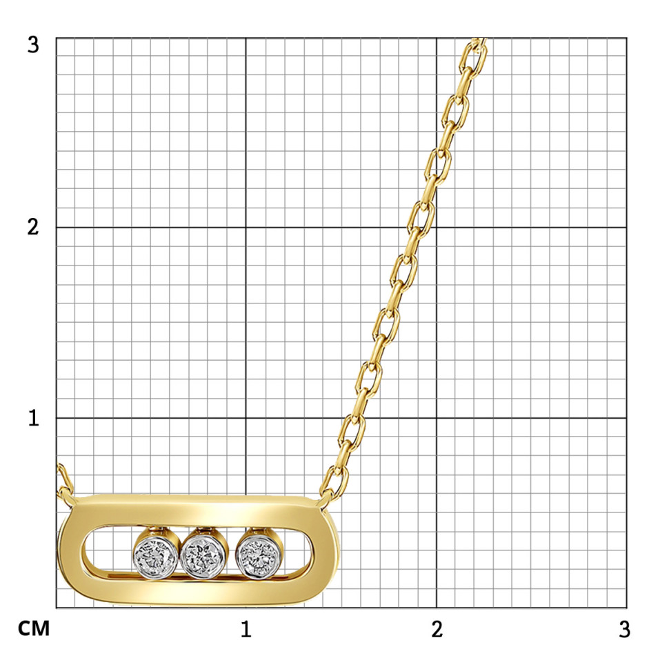 Колье из жёлтого золота с бриллиантами (061621)