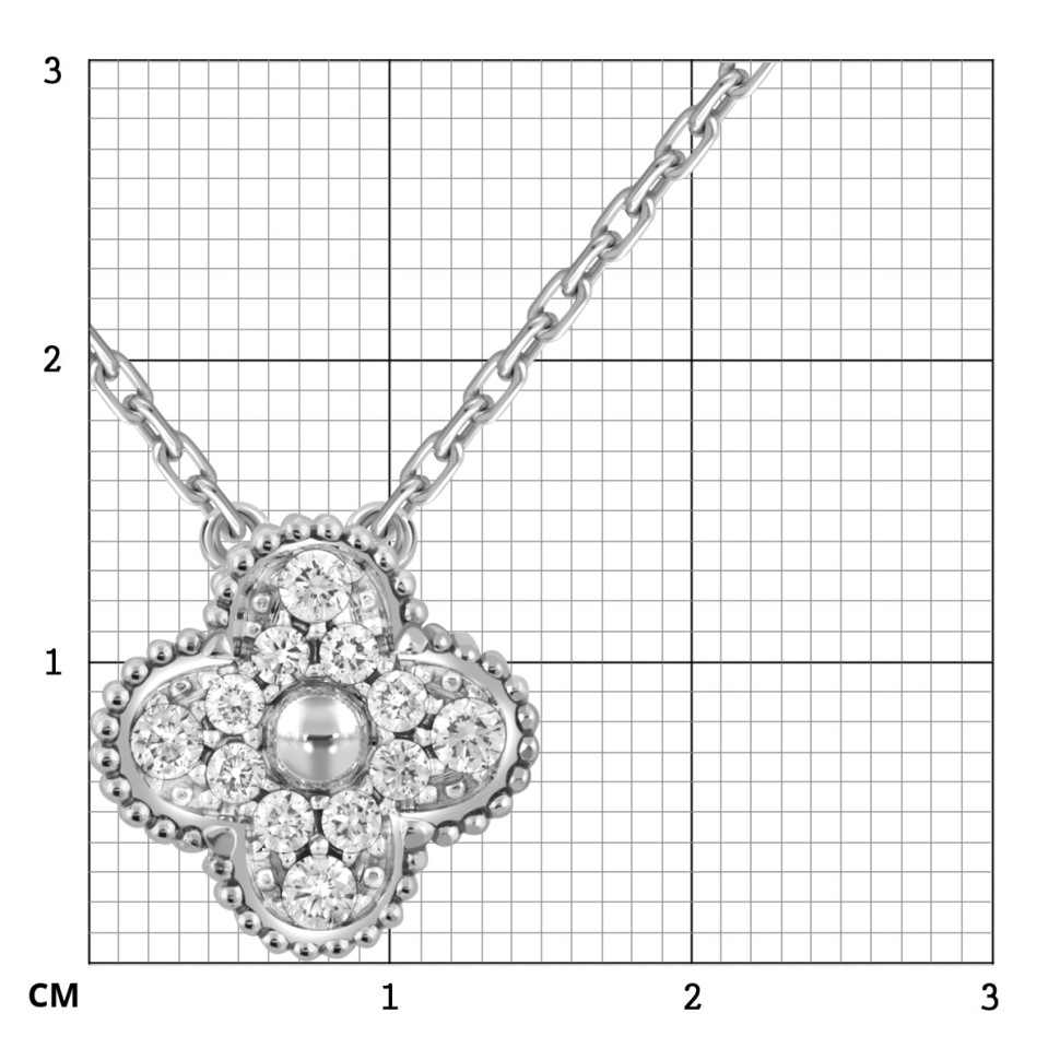 Колье из белого золота с бриллиантами (052600)