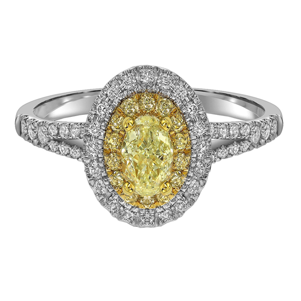 Кольцо из белого золота с бриллиантами (063260)