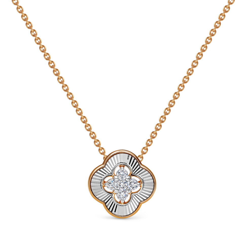 Колье из красного золота с бриллиантами (061105)