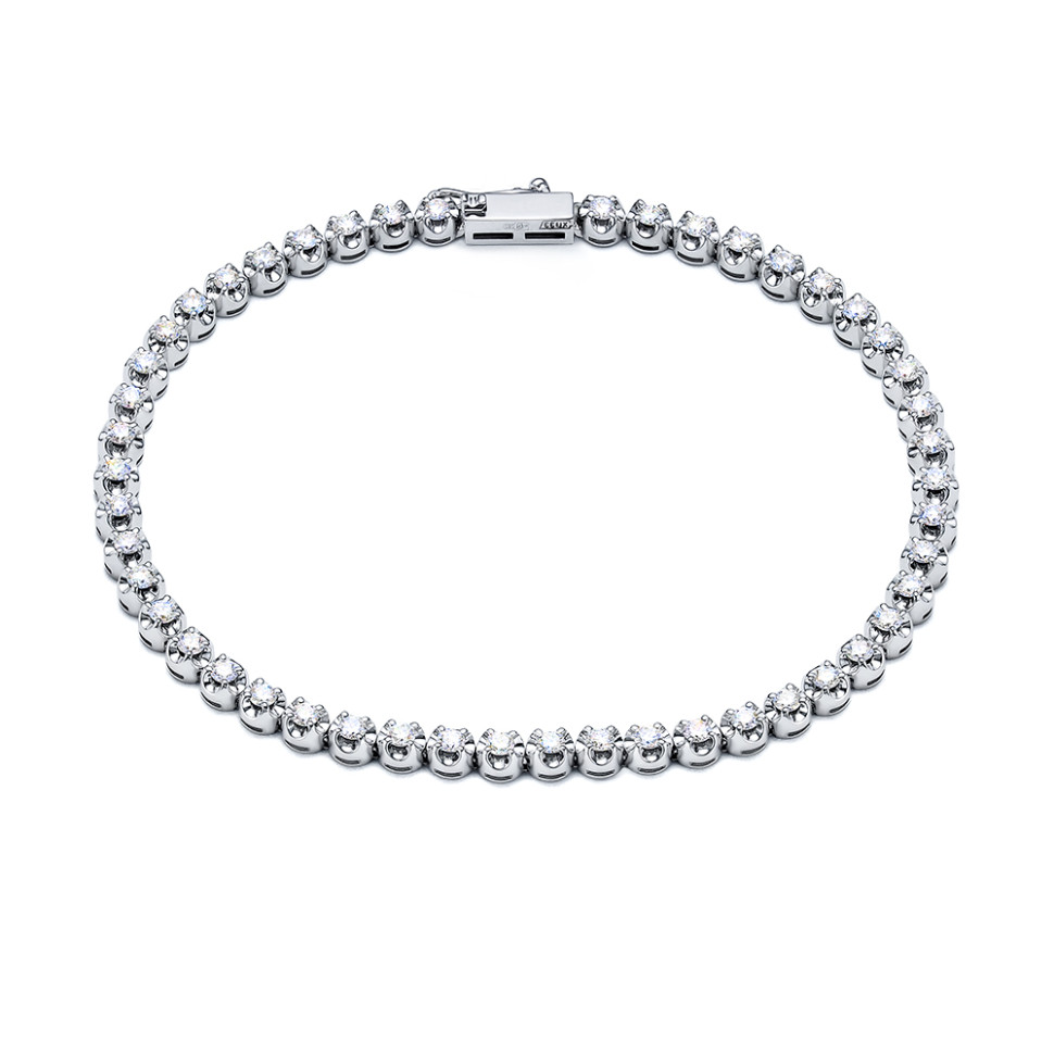 Браслет из белого золота с бриллиантами (059438)