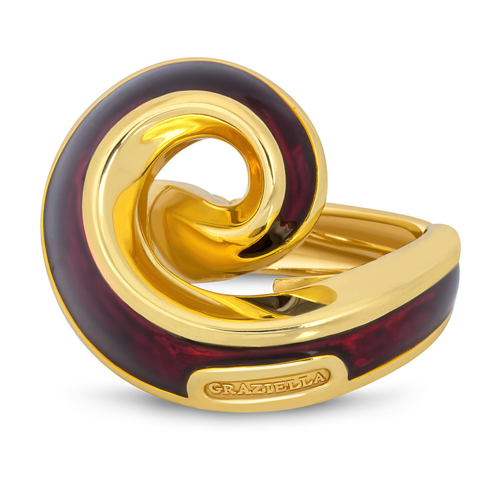 Кольцо из серебра с эмалью 