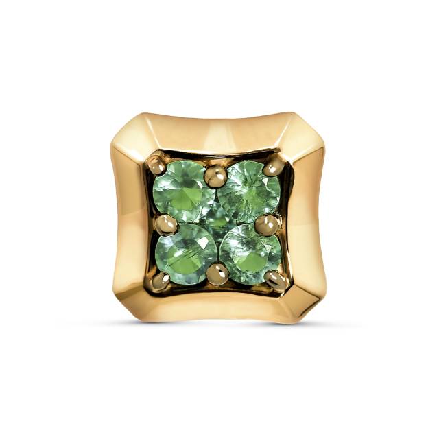 Кулон из красного золота с изумрудами (061738)