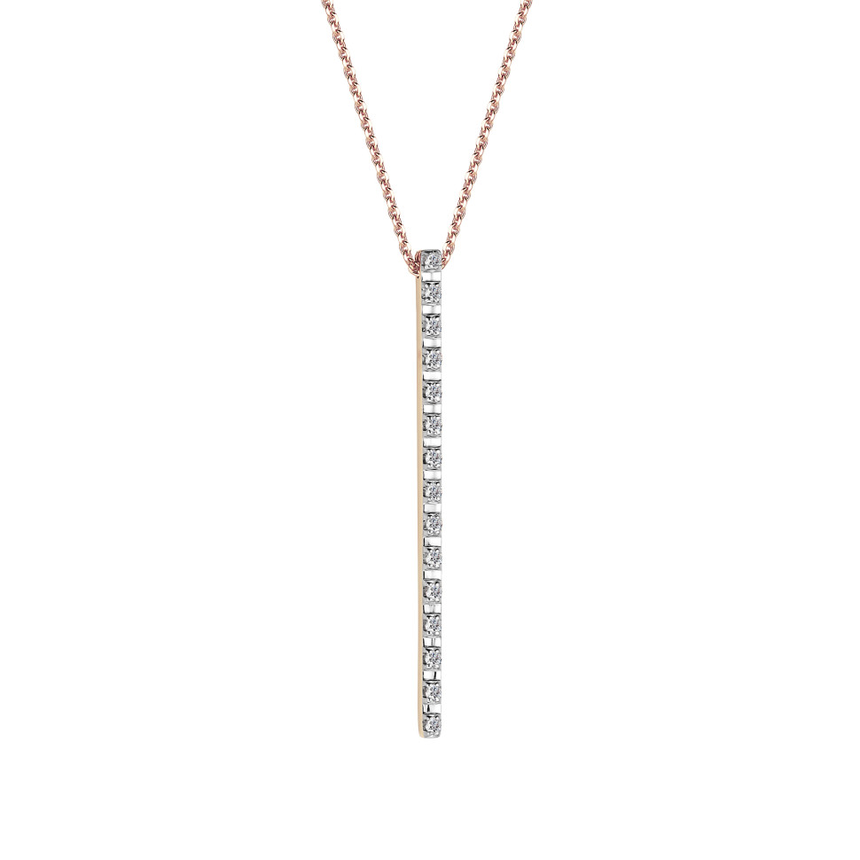 Колье из красного золота с бриллиантами (047136)