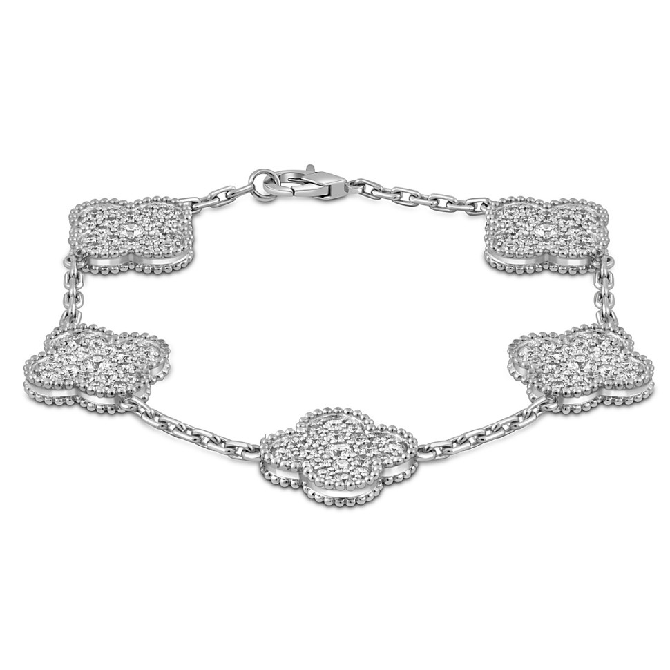 Браслет из белого золота с бриллиантами (051641)