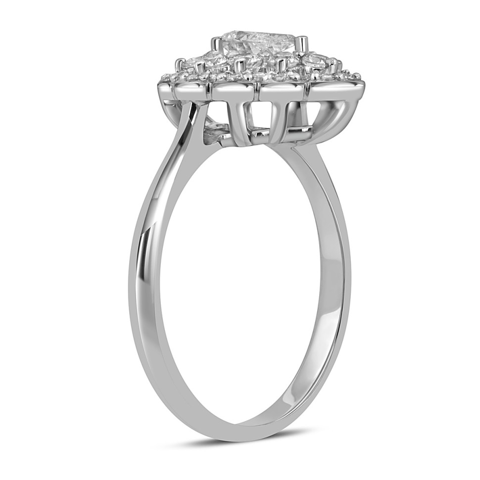 Кольцо из белого золота с бриллиантами (059687)