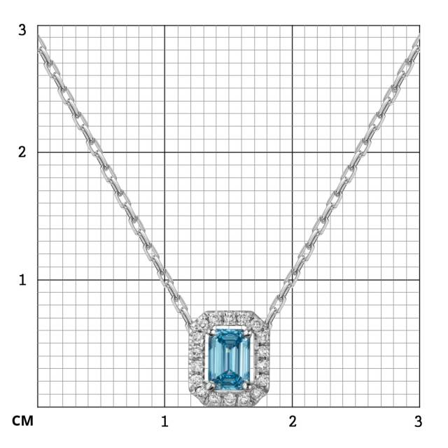 Колье из белого золота с бриллиантами (060201)