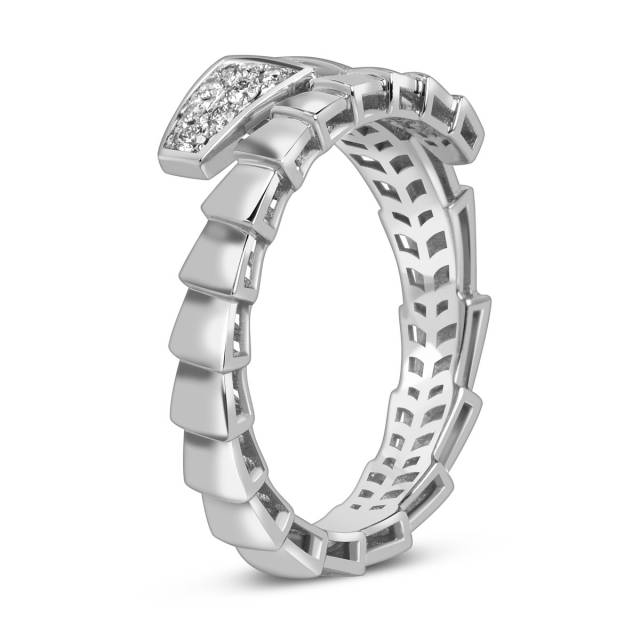 Кольцо из белого золота с бриллиантами (060961)