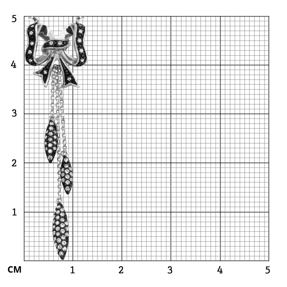Колье с бриллиантами из белого золота (012618)