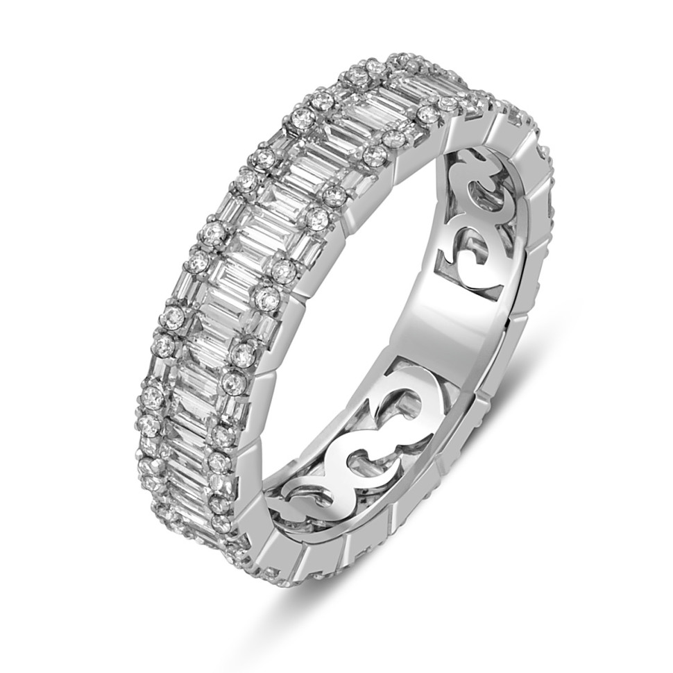 Кольцо из белого золота с бриллиантами 