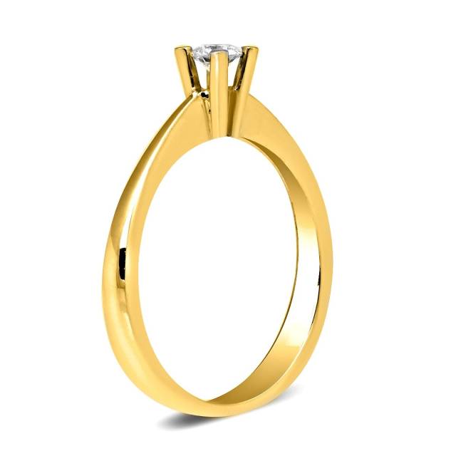Помолвочное кольцо из жёлтого золота с бриллиантом (007069)