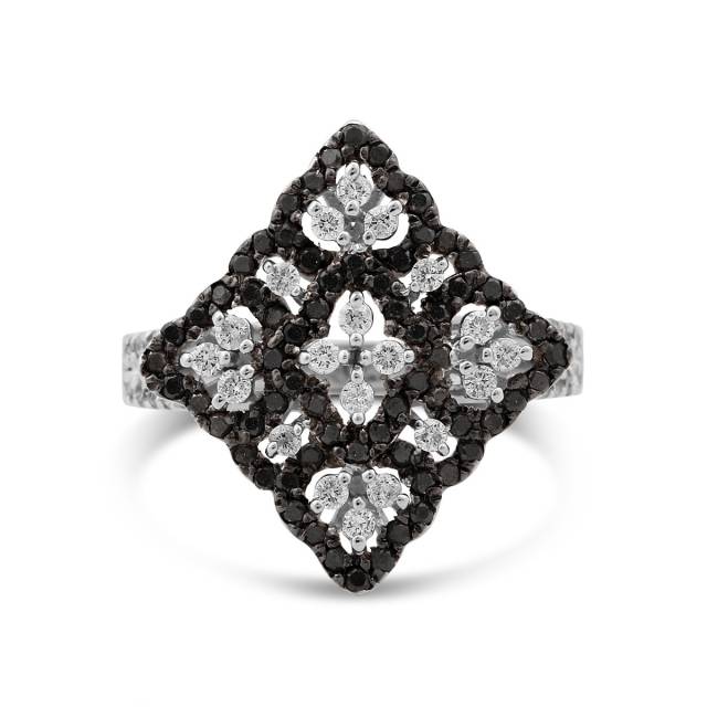 Кольцо из белого золота с бриллиантами (002931)