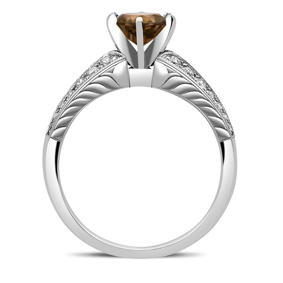 Помолвочное кольцо из белого золота с бриллиантами (029090)