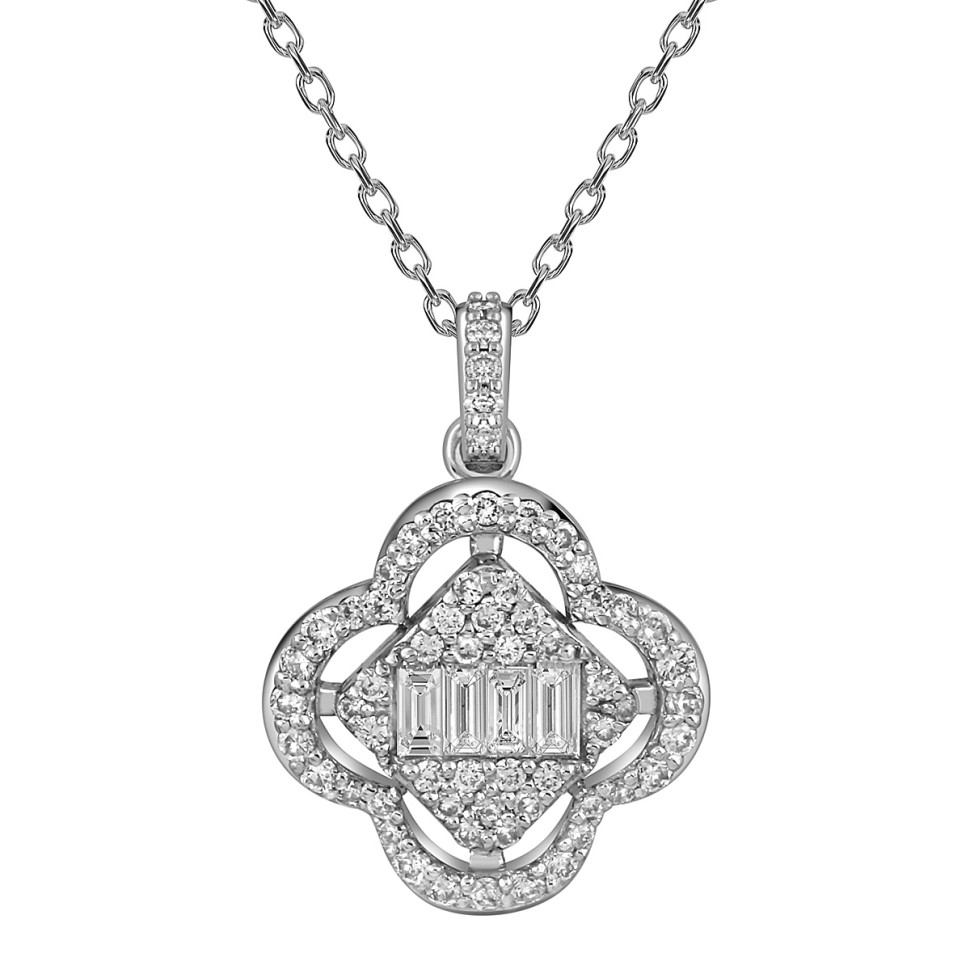 Колье из белого золота с бриллиантами (051574)