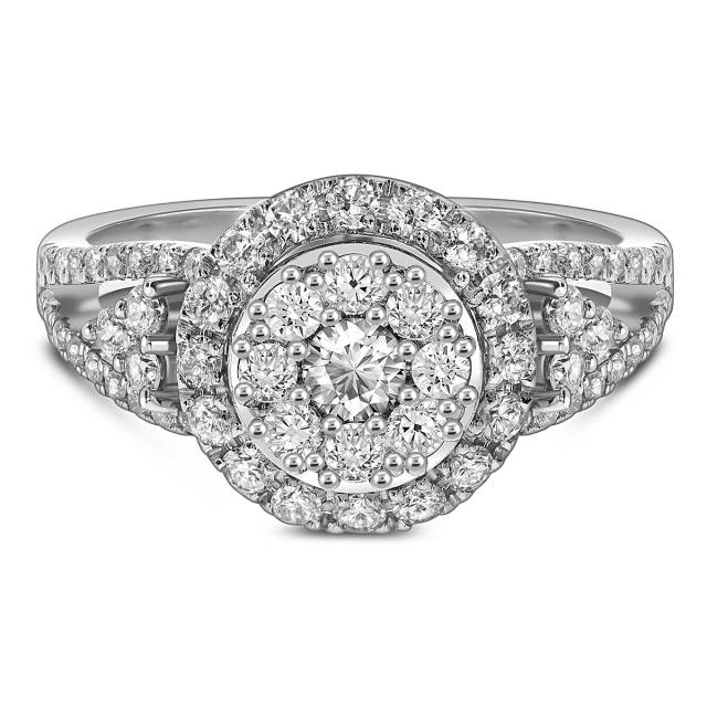 Кольцо из белого золота с бриллиантами (059965)