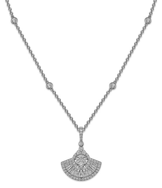 Колье из белого золота с бриллиантами (057767)