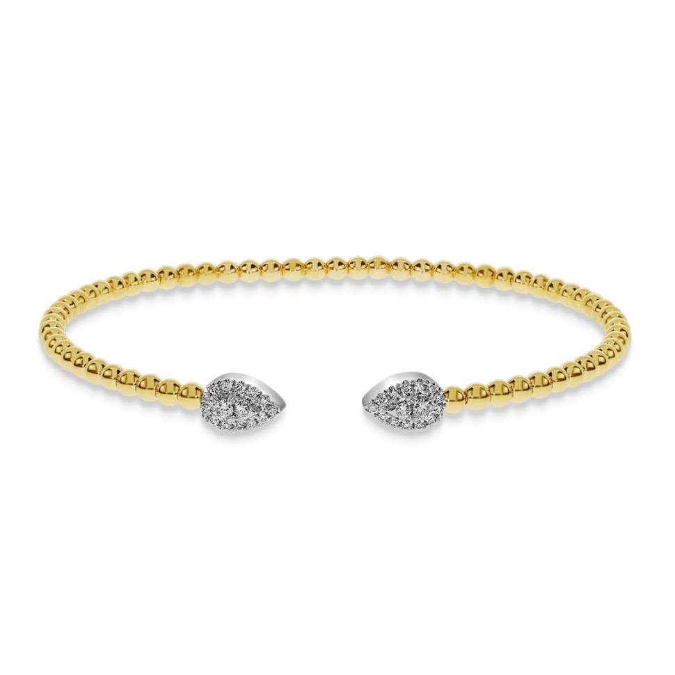 Браслет из комбинированного золота с бриллиантами (059899)